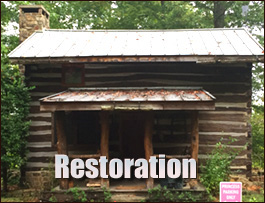 Historic Log Cabin Restoration  Laurinburg, North Carolina